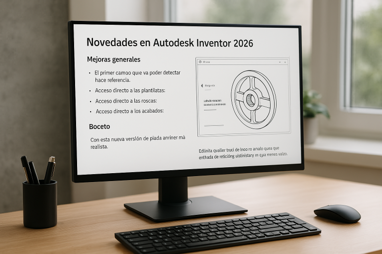 Novedades en Autodesk Inventor 2026: Bocetos y herramientas 3D